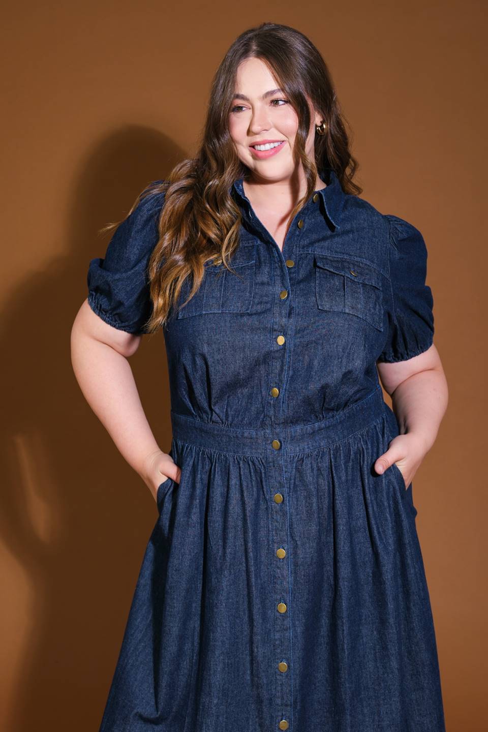 GET THE LOOK DENIM MIDI DRESS Flying Tomato